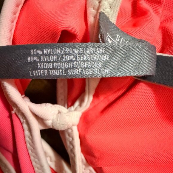 💖 Aerie Hot Pink Ruched Bikini Set with Contrast Trim (Top XL / Bottom M) - Picture 11 of 11